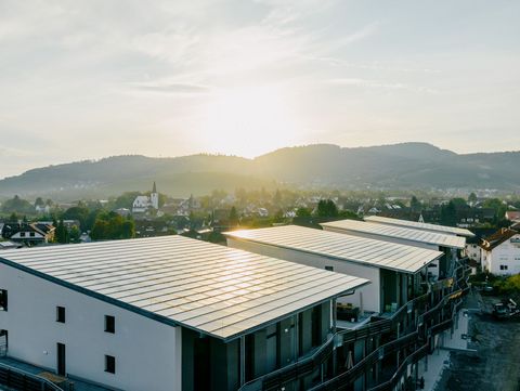 Solarsiedlung in Schallstadt von oben 